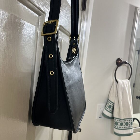 Vintage Coach Janice Legacy Bag 9950 Black Leather Crossbody Shoulder Bag - Picture 3 of 16